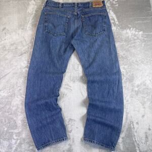 Levi’s 501 Original Fit Jeans Mens 38x32 Blue Denim Straight Leg Classic
